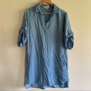 Cloth & Stone Chambray Denim Shirt Dress Medium